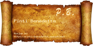 Pinti Benedetta névjegykártya